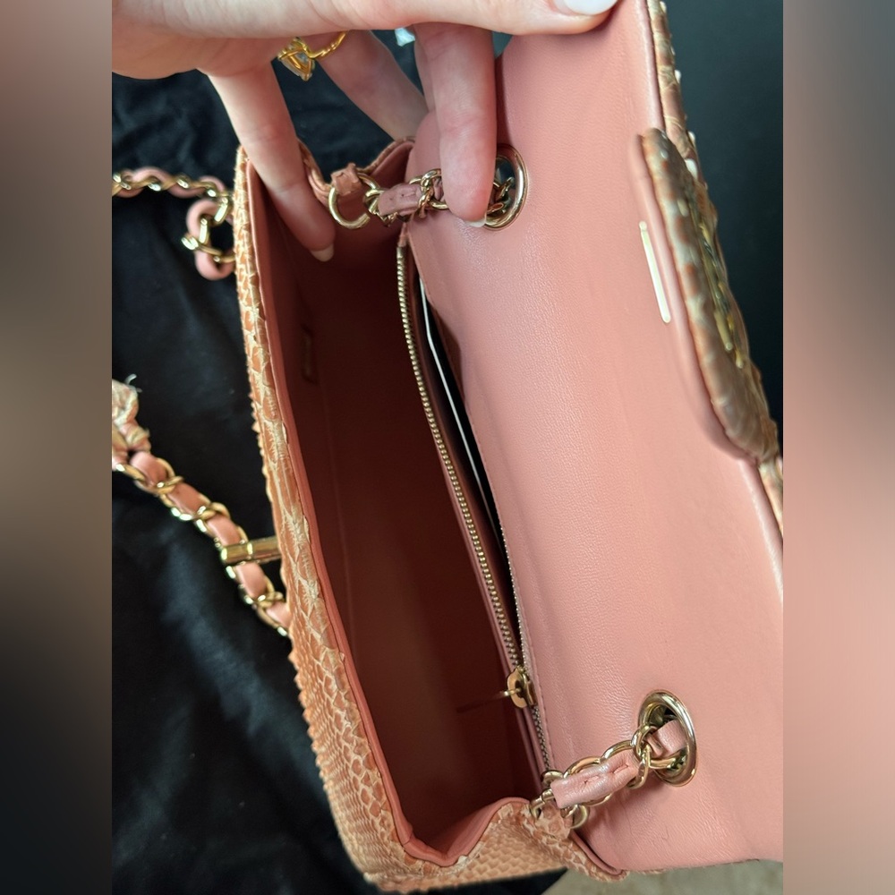 Chanel Salmon Pink Mini Rectangular Classic Flap Bag in Exotic Leather - Picture 7 of 8